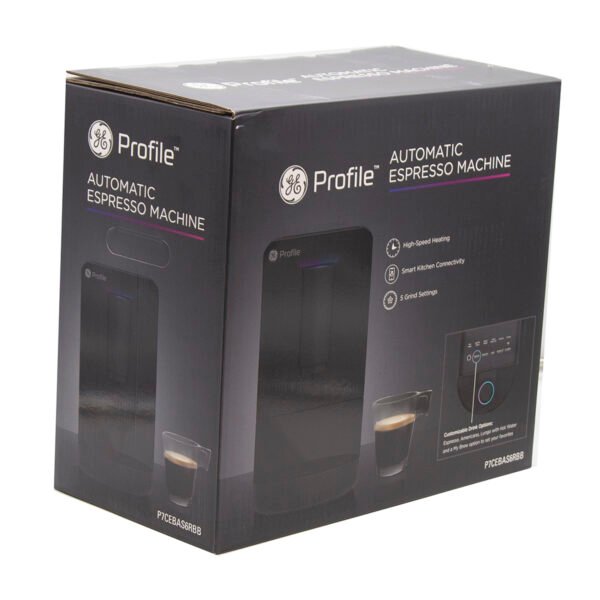 GE Profile Smart Automatic Espresso Machine 20‑Bar Pump Built‑In Grinder Frother Wi‑Fi Black