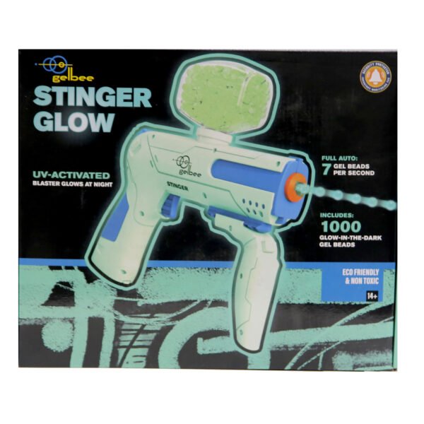 Gelbee Stinger Glow Gel BB Pistol – Fully Automatic 150 FPS, 7 RPS Gel Ball Blaster Toy Gun
