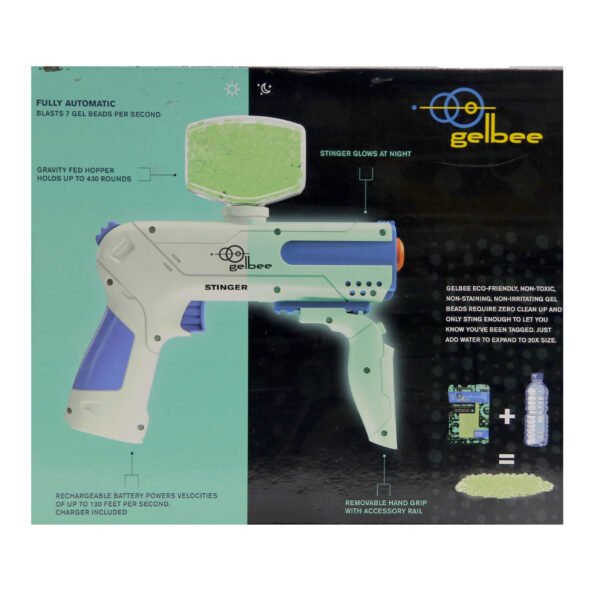 Gelbee Stinger Glow Gel BB Pistol – Fully Automatic 150 FPS, 7 RPS Gel Ball Blaster Toy Gun