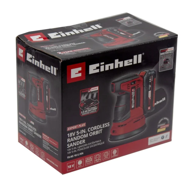 Einhell Power X-Change 18V Cordless Random Orbital Sander Woodworking Tool