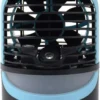 New Zaahn Ultra Chill Deluxe Personal Cooler in light blue and black, showing the front fan and misting nozzle.