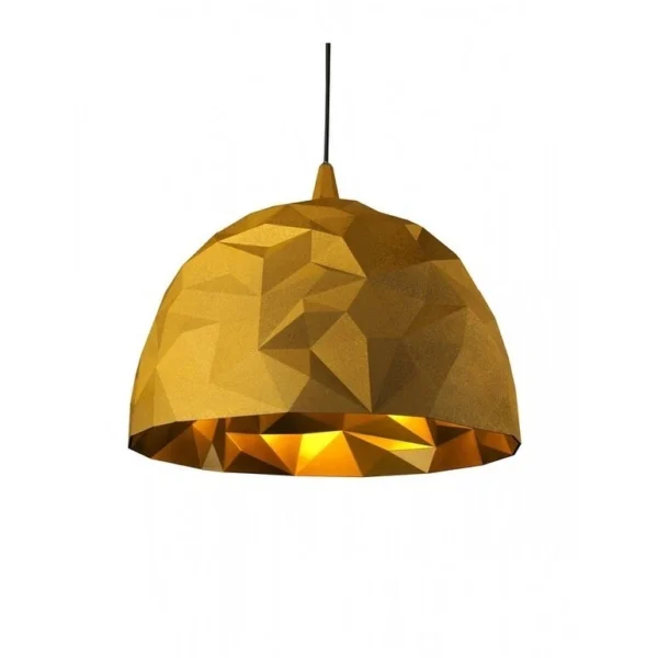 Rock Pendant Lamp by Diesel with Foscarini Gold Finish, Industrial Modern Design
