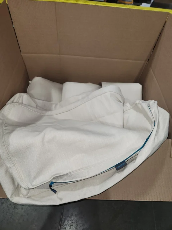 Lovesac Sactionals Couch Covers Set Seashell Solid Polylinen for 6 Seats 6 Sides