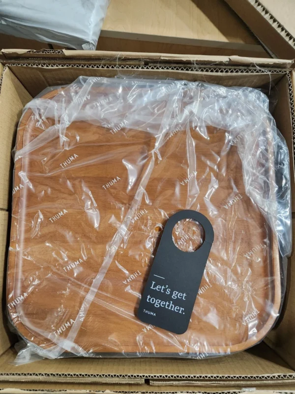 s-l1600 (10) Thuma Wooden Pedestal Side Table – Modern Minimalist Design Walnut Bundle 2 items