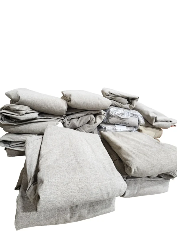 Lovesac Sactionals Beachwood Covers 6 Seat 8 Side Set Beige Pre-Owned