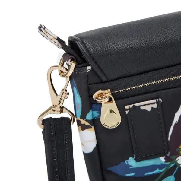 Travelon Addison Anti-Theft Convertible Belt Bag Crossbody Midnight Floral RFID